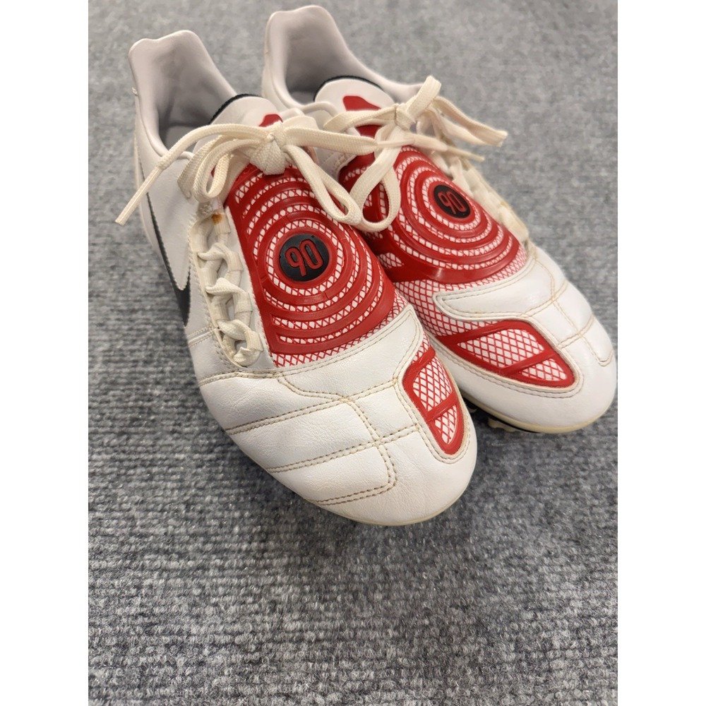 Y2K Nike Men's Total 90 Laser White Red Soccer Cleats Size 7 354739-106
